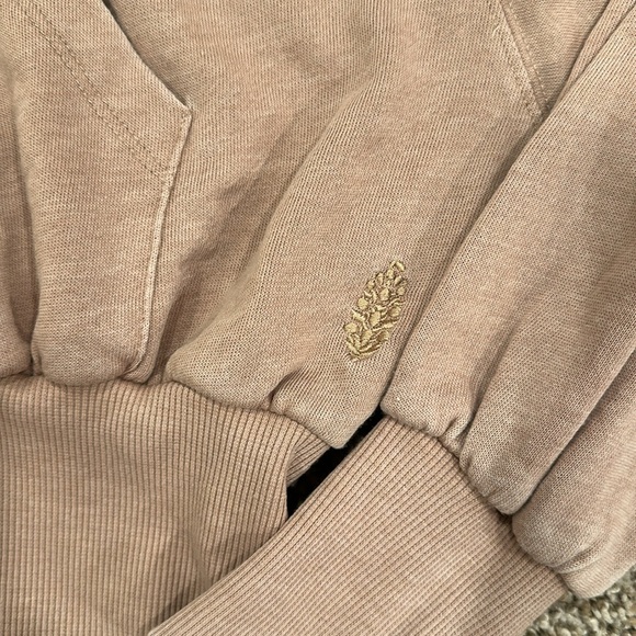 Free People Movement Out and About Zip Up Cropped Hoodie Sweatshirt Large - Picture 7 of 9